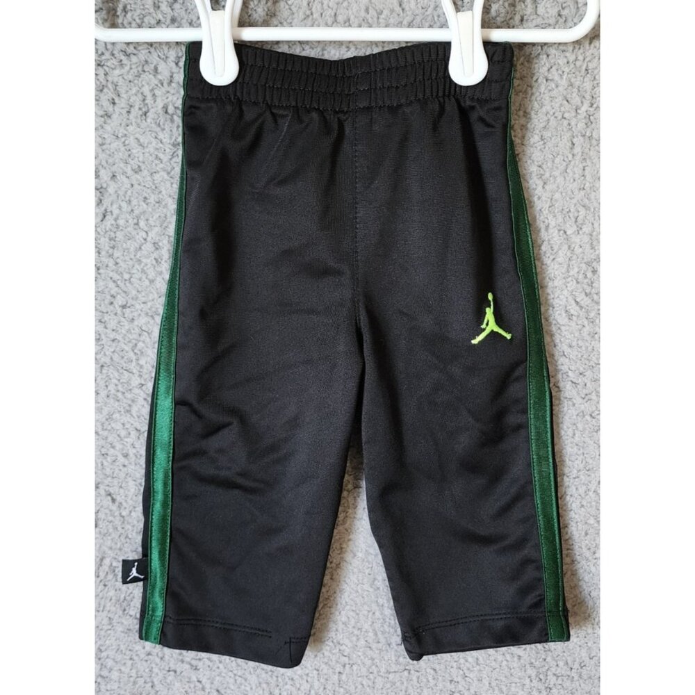 Air Jordan Jumpman Black & Green Logo Basketball Sweatpants Toddler Size 12M